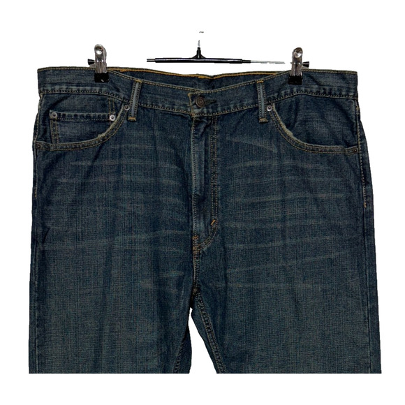 Levis 505 Jeans Mens 40X30 Blue Straight Leg Dark Wash Workwear Casual - Picture 8 of 12